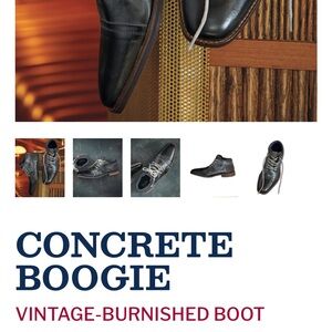 Vintage-Burnished Leather Boot